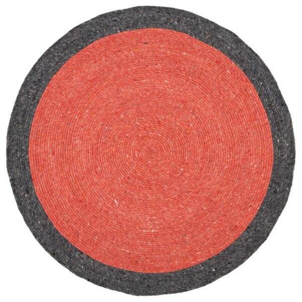 Safavieh 6 x 6 ft. Braided Contemporary Round Rug, Red & Black - BRD902Q-6R