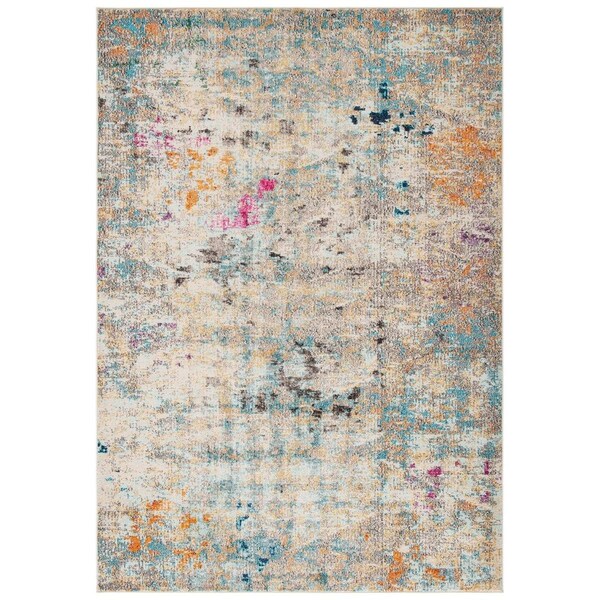 Safavieh Madison Power Loomed Rectangle Area RugGrey & Gold 6 x 9 ft. - MAD425F-6