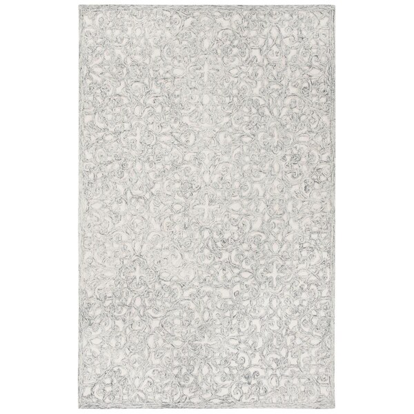 Safavieh 4 x 6 ft. Trace Rectangle Hand Tufted Rug Charcoal & Ivory - TRC103H-4