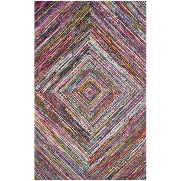 Safavieh Nantucket Hand Tufted Rectangle Rug- Multi- 4 x 6 ft. - NAN513A-4