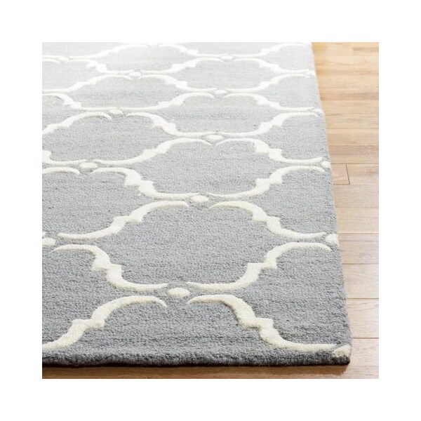 Safavieh Cambridge Hand Tufted Runner Rug- Dark Grey - Ivory- 2 ft. 6 in. x 10 ft. - CAM703D-210
