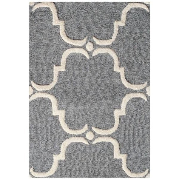 Safavieh Cambridge Hand Tufted Runner Rug- Dark Grey - Ivory- 2 ft. 6 in. x 10 ft. - CAM703D-210
