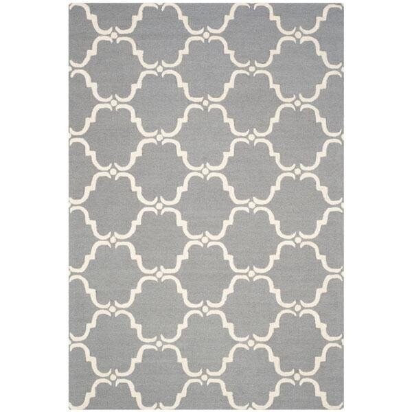 Safavieh Cambridge Hand Tufted Runner Rug- Dark Grey - Ivory- 2 ft. 6 in. x 10 ft. - CAM703D-210