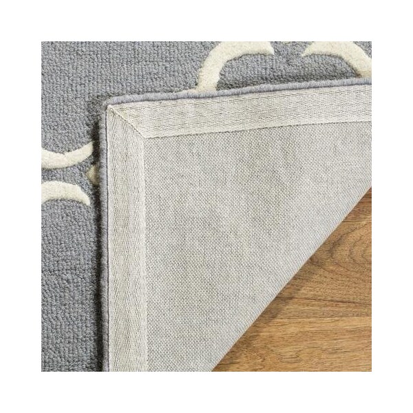 Safavieh Cambridge Hand Tufted Runner Rug- Dark Grey - Ivory- 2 ft. 6 in. x 10 ft. - CAM703D-210