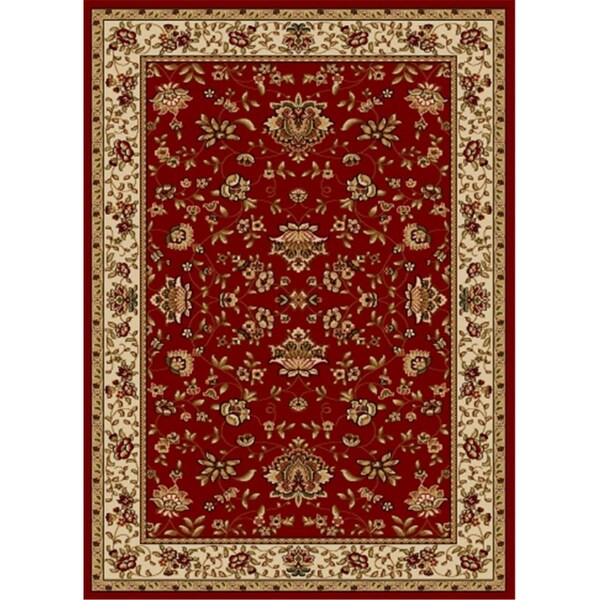 Radici Usa 1597-1435-RED Como Rectangular Red Traditional Italy Area Rug- 5 ft. 3 in. W x 5 ft. 3 in. H - 1597/1435/RED