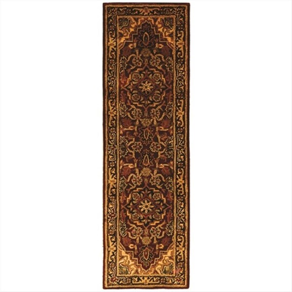 Safavieh 2 Ft. - 3 In. x 8 Ft. Runner- Traditional Classic Red And Navy Hand Tufted Rug - CL763B-28
