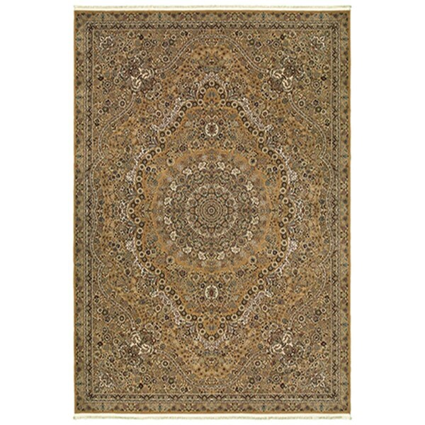Oriental Weavers 5 ft. 3 in. x 7 ft. 6 in. Masterpiece Rectangular Area Rug Gold - M8022J160230ST