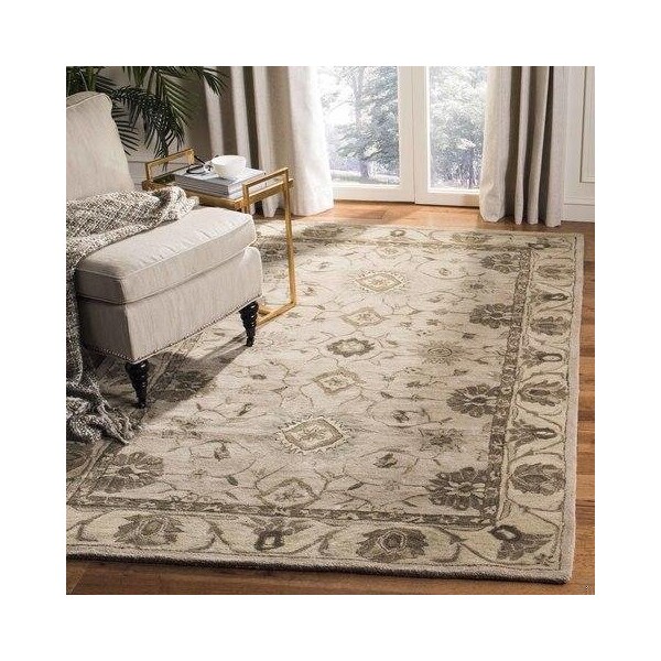 Safavieh Anatolia Medium Rectangle Area RugBeige & Beige 5 x 8 ft. - AN586G-5