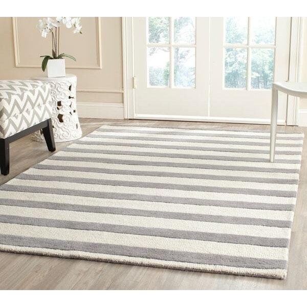 Safavieh Cambridge Hand Tufted Runner Rug, Grey and Ivory - 2 ft.-6 in. x 10 ft. - CAM154A-210