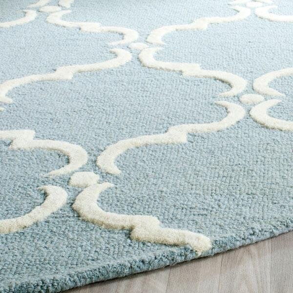 Safavieh Cambridge Hand Tufted Runner Rug- Blue - Ivory- 2 ft. 6 in. x 6 ft. - CAM703B-26