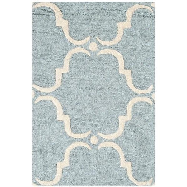 Safavieh Cambridge Hand Tufted Runner Rug- Blue - Ivory- 2 ft. 6 in. x 6 ft. - CAM703B-26