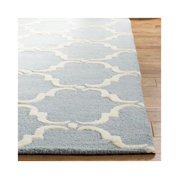 Safavieh Cambridge Hand Tufted Runner Rug- Blue - Ivory- 2 ft. 6 in. x 6 ft. - CAM703B-26