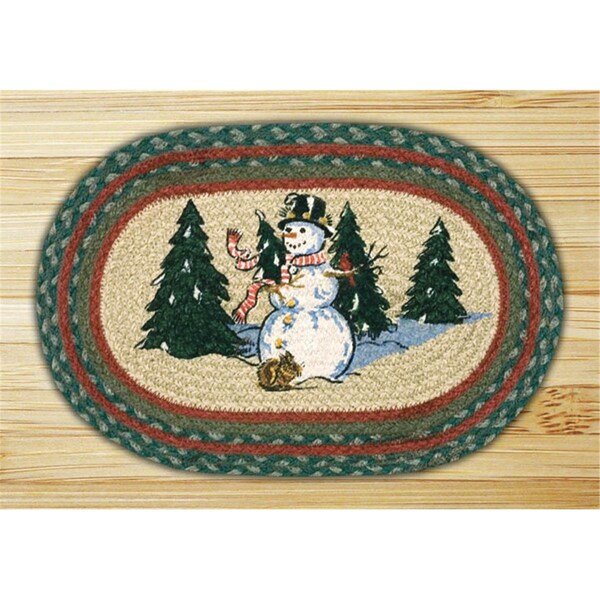 Palacedesigns Capitol Importing Winter Wonderland - 10 in. x 15 in. Hand Printed Oval Swatch - PA623100