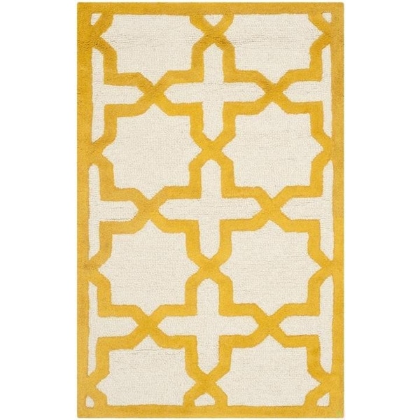 Safavieh Cambridge Hand Tufted Square RugIvory & Gold 6 x 6 ft. - CAM125U-6SQ
