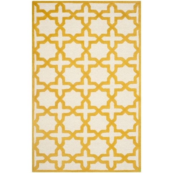 Safavieh Cambridge Hand Tufted Square RugIvory & Gold 6 x 6 ft. - CAM125U-6SQ
