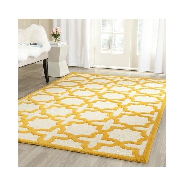Safavieh Cambridge Hand Tufted Square RugIvory & Gold 6 x 6 ft. - CAM125U-6SQ