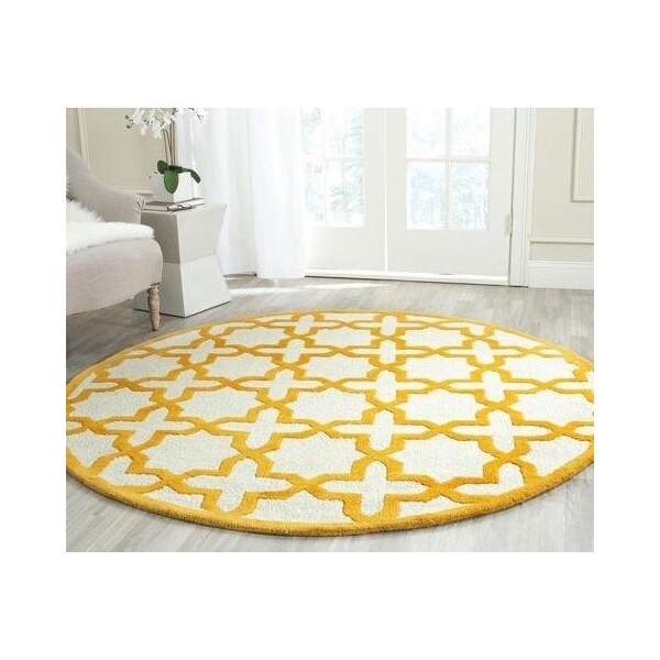 Safavieh Cambridge Hand Tufted Square RugIvory & Gold 6 x 6 ft. - CAM125U-6SQ