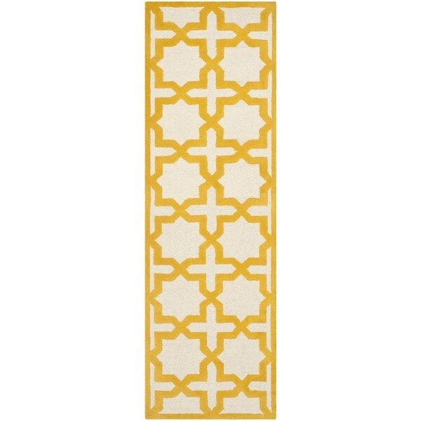 Safavieh Cambridge Hand Tufted Square RugIvory & Gold 6 x 6 ft. - CAM125U-6SQ