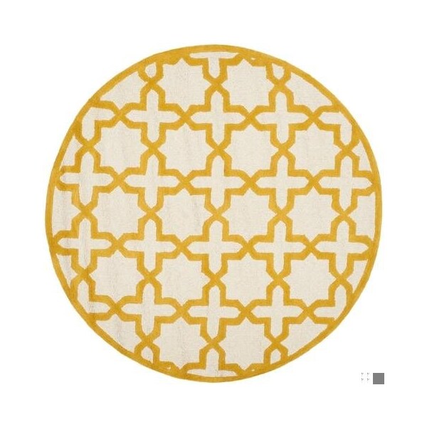Safavieh Cambridge Hand Tufted Square RugIvory & Gold 6 x 6 ft. - CAM125U-6SQ