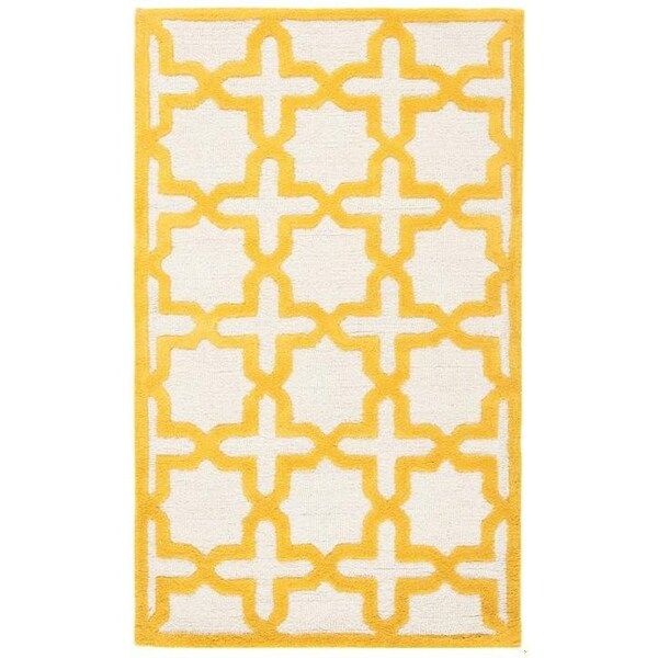 Safavieh Cambridge Hand Tufted Square RugIvory & Gold 6 x 6 ft. - CAM125U-6SQ