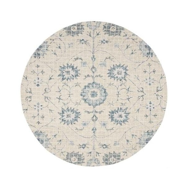 Safavieh Blossom Hand Tufted Runner Area RugSilver & Blue 2 ft.-3 in. x 8 ft. - BLM812F-28