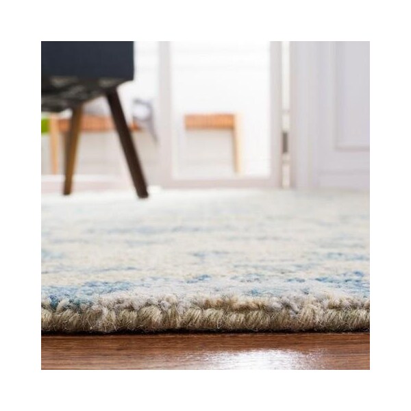 Safavieh Blossom Hand Tufted Runner Area RugSilver & Blue 2 ft.-3 in. x 8 ft. - BLM812F-28