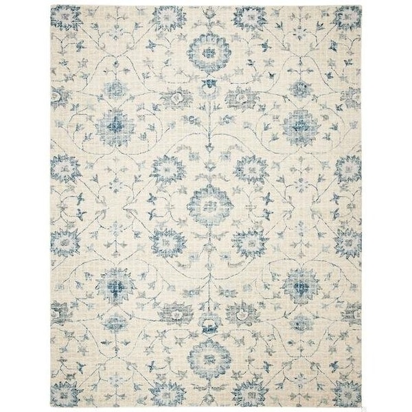 Safavieh Blossom Hand Tufted Runner Area RugSilver & Blue 2 ft.-3 in. x 8 ft. - BLM812F-28
