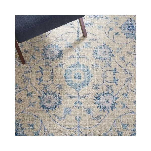 Safavieh Blossom Hand Tufted Runner Area RugSilver & Blue 2 ft.-3 in. x 8 ft. - BLM812F-28
