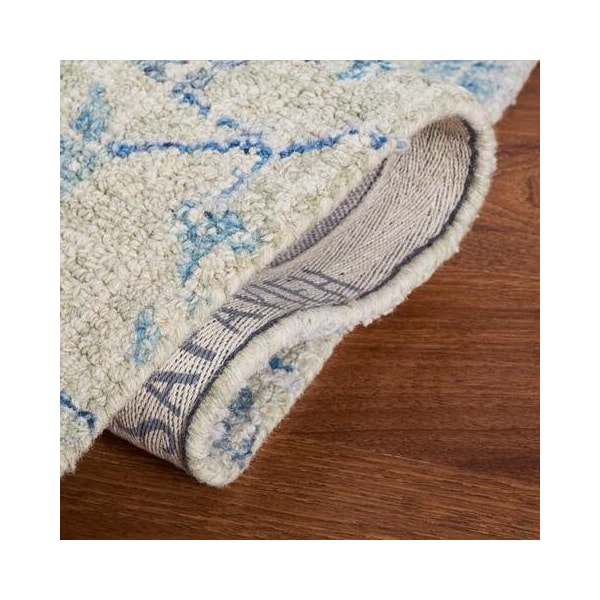 Safavieh Blossom Hand Tufted Runner Area RugSilver & Blue 2 ft.-3 in. x 8 ft. - BLM812F-28