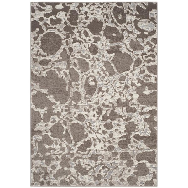 Flowers First 5 ft. 1 in. x 7 ft. 6 in. Vogue Power Loomed Area Rug, Taupe - Medium Rectangle - FL1888003