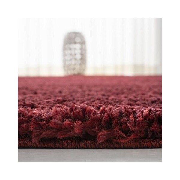 Safavieh August Shag Power Loomed Runner Area RugBurgundy 2 ft.-3 in. x 8 ft. - AUG900S-28