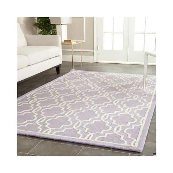 Safavieh Cambridge Hand Tufted Runner Rugs, Lavander and Ivory - 2 ft.-6 in. x 8 ft. - CAM131C-28