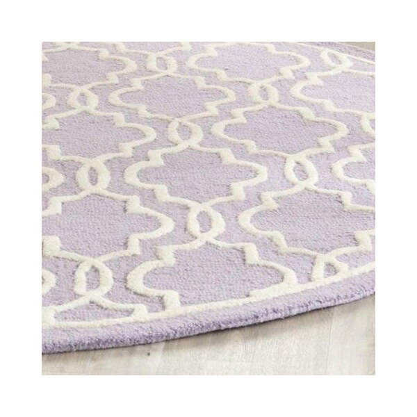 Safavieh Cambridge Hand Tufted Runner Rugs, Lavander and Ivory - 2 ft.-6 in. x 8 ft. - CAM131C-28