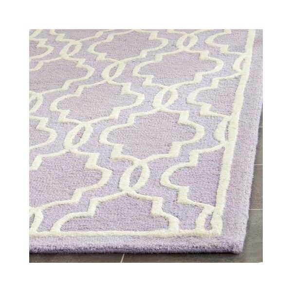 Safavieh Cambridge Hand Tufted Runner Rugs, Lavander and Ivory - 2 ft.-6 in. x 8 ft. - CAM131C-28