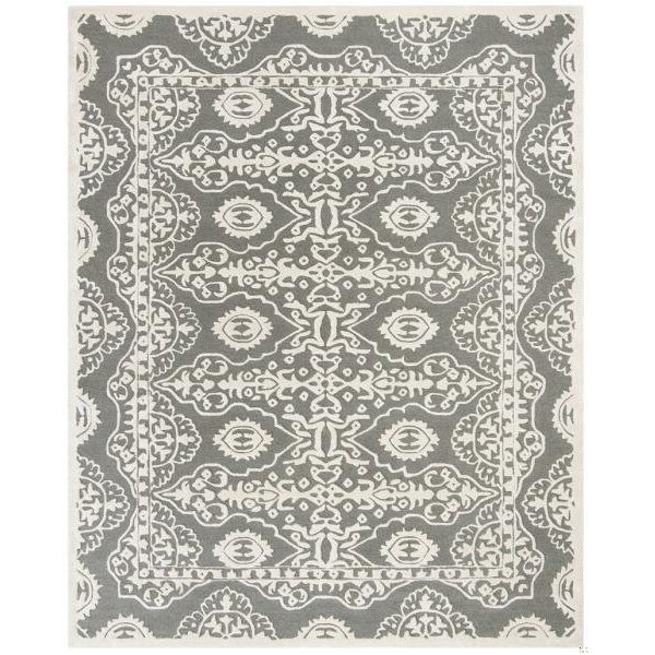 Safavieh 5 x 5 ft. Bella Hand Tufted Square Area RugDark Grey & Ivory - BEL134C-5SQ