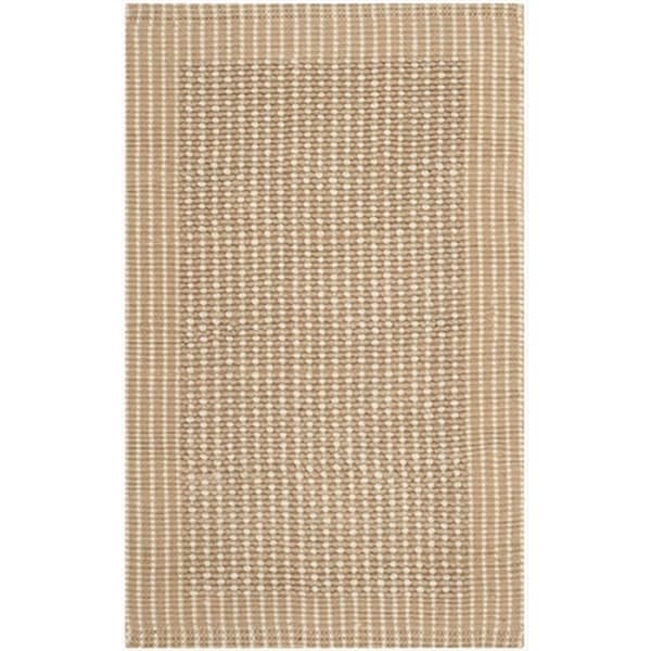 Safavieh 8 x 10 ft. Large Rectangle Casual Ivory and Beige Natural Fiber Rug - NF449A-8