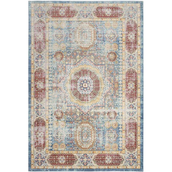 Safavieh Valencia Medium Rectangle Area Rug, Blue and Multi - 6 x 9 ft. - VAL111M-6