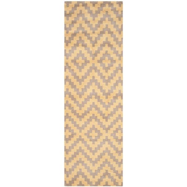 Safavieh Cambridge Hand Tufted Small Rectangle Rug- Taupe - Gold- 4 x 6 ft. - CAM324X-4