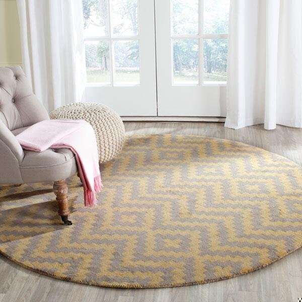 Safavieh Cambridge Hand Tufted Small Rectangle Rug- Taupe - Gold- 4 x 6 ft. - CAM324X-4