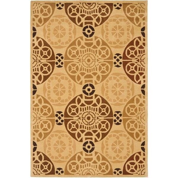 Safavieh 3 Ft. x 5 Ft. Small Rectangle- Contemporary Capri Gold And Multi Hand Tufted Rug - CPR353B-3