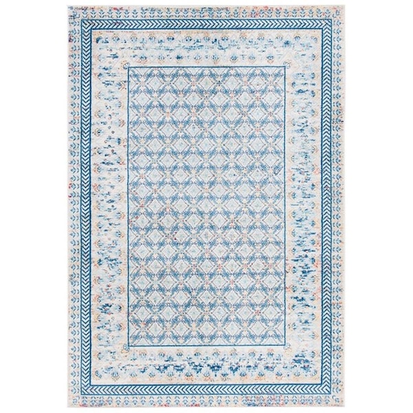 Safavieh 9 x 12 ft. Brentwood Transitional Rectangle Power Loomed Rug Blue & Yellow - BNT899M-9