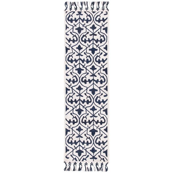 Safavieh 2 ft. -3 in. x 8 ft. Sahara 400 Runner Area Rug - Navy & Ivory - SAH407N-28