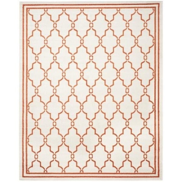 Safavieh Amherst Power Loomed Rectangle Rug- Beige - Orange- 2 ft. 3 in. x 11 ft. - AMT414F-211