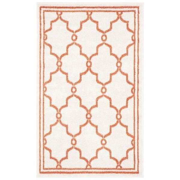 Safavieh Amherst Power Loomed Rectangle Rug- Beige - Orange- 2 ft. 3 in. x 11 ft. - AMT414F-211