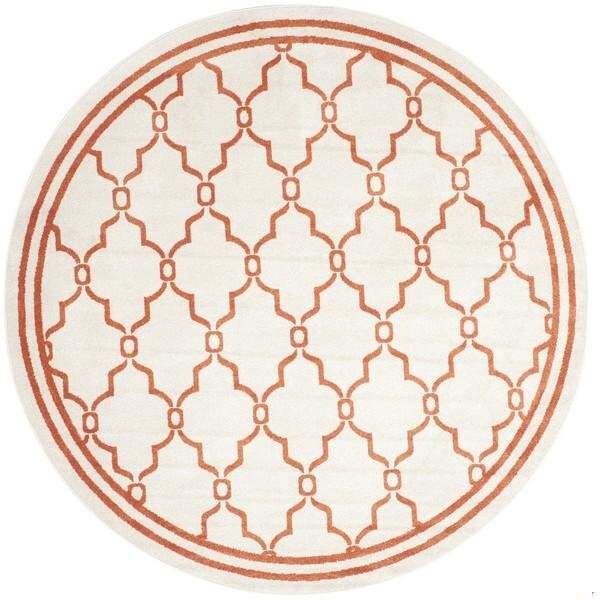 Safavieh Amherst Power Loomed Rectangle Rug- Beige - Orange- 2 ft. 3 in. x 11 ft. - AMT414F-211