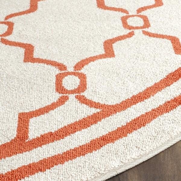 Safavieh Amherst Power Loomed Rectangle Rug- Beige - Orange- 2 ft. 3 in. x 11 ft. - AMT414F-211