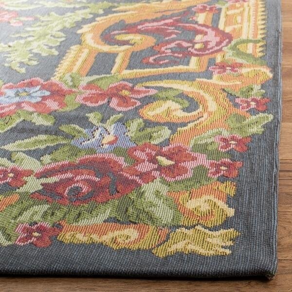 Safavieh Classic Vintage Cottage Rectangle Power Loomed RugsGrey & Rose 8 x 10 ft. - CLV112F-8