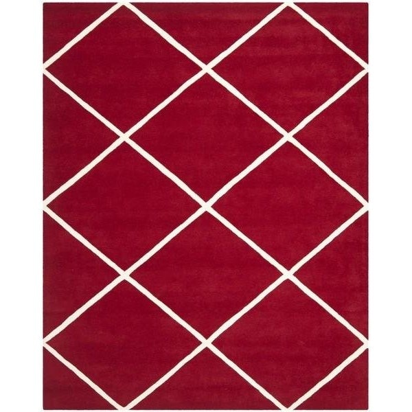 Safavieh Chatham Hand Tufted Accent Rug- Red - Ivory- 2 x 3 ft. - CHT720G-2