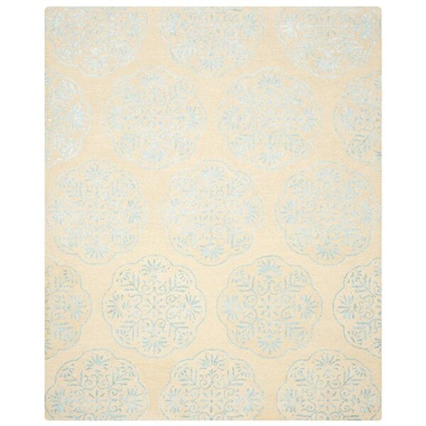 Safavieh Bella Hand Tufted Rectangle Rug- Beige - Turquoise- 8 x 10 ft. - BEL711C-8