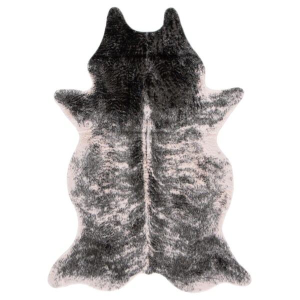 Safavieh 3 x 5 ft. Faux Cow Hide Power Loomed Rectangle Area Rug Beige & Black - FCH201B-3